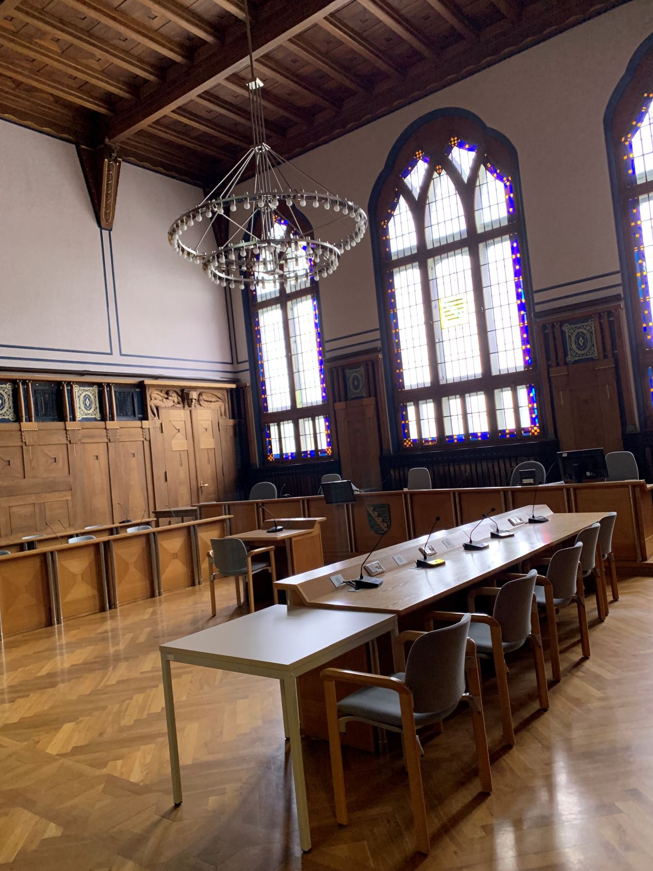 Verhandlungssaal im Gericht Bautzen